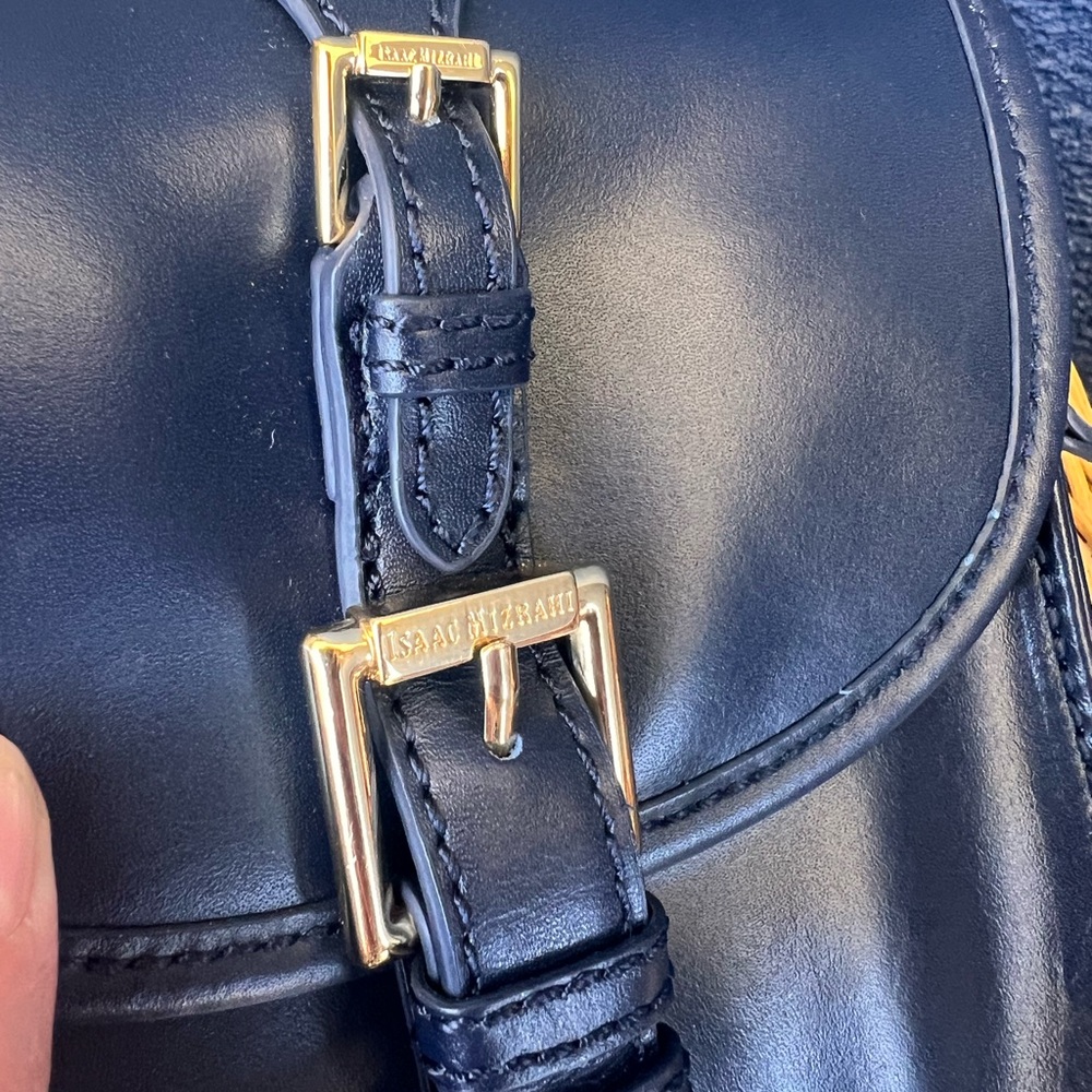 Isaac Mizrahi Genuine Leather Crossbody Bag - Picture 6 of 9